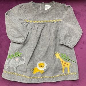 Animal Embroidered Dress for Baby Girl (9 Months) - Excellent Condition